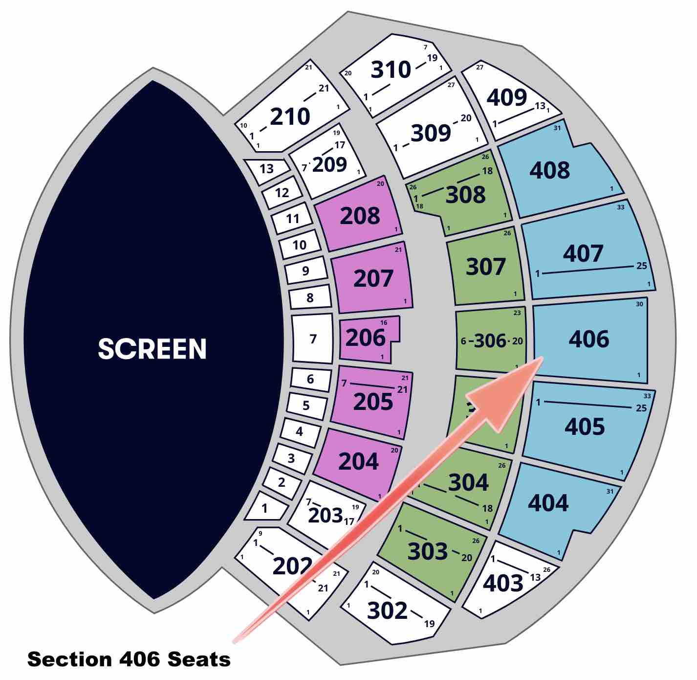 Sphere Seating Is Section 406 Good at The Sphere for Wizard of Oz?